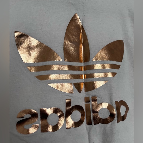 Reverse Adidas Tre-Foil Rose Gold Tee - Picture 4 of 4